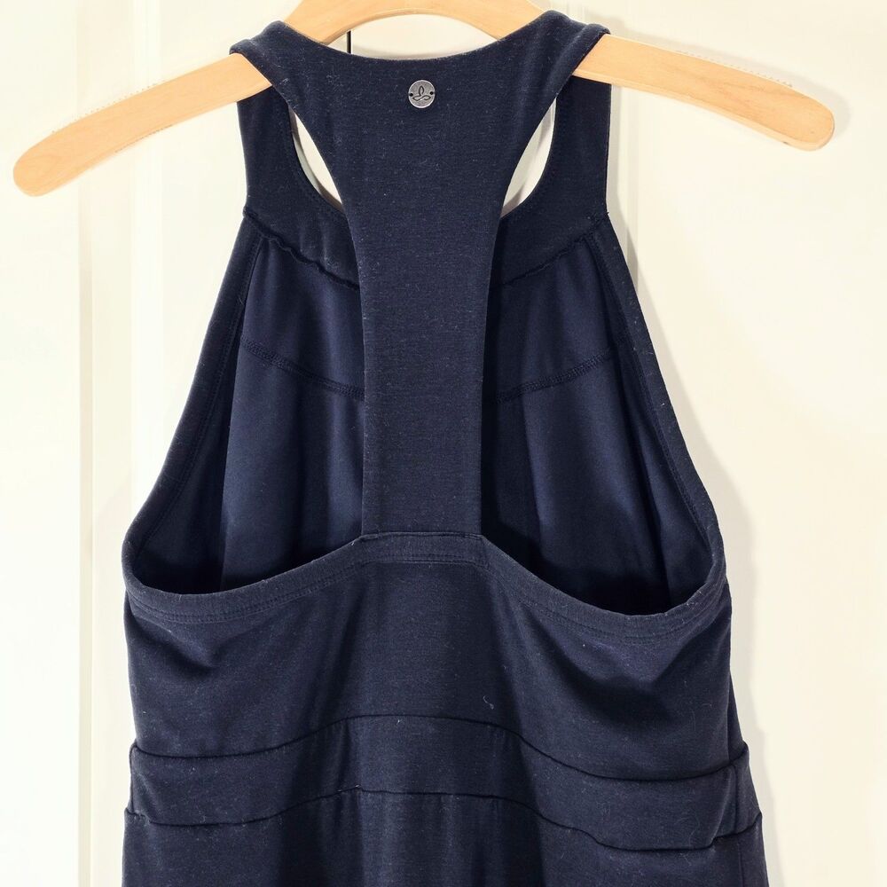 prAna Cali Active Black Dress Women M Racerback Shift Fit Flare Built In Bra - Picture 5 of 9
